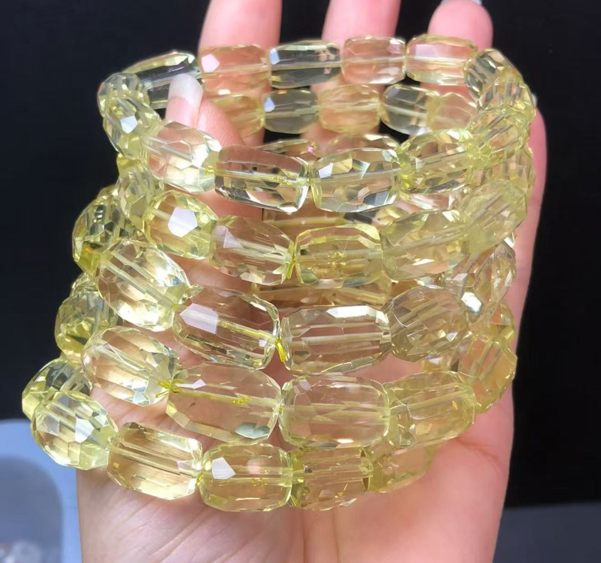 nice 159 Mixed-crystal and stone handcrafted bracelet